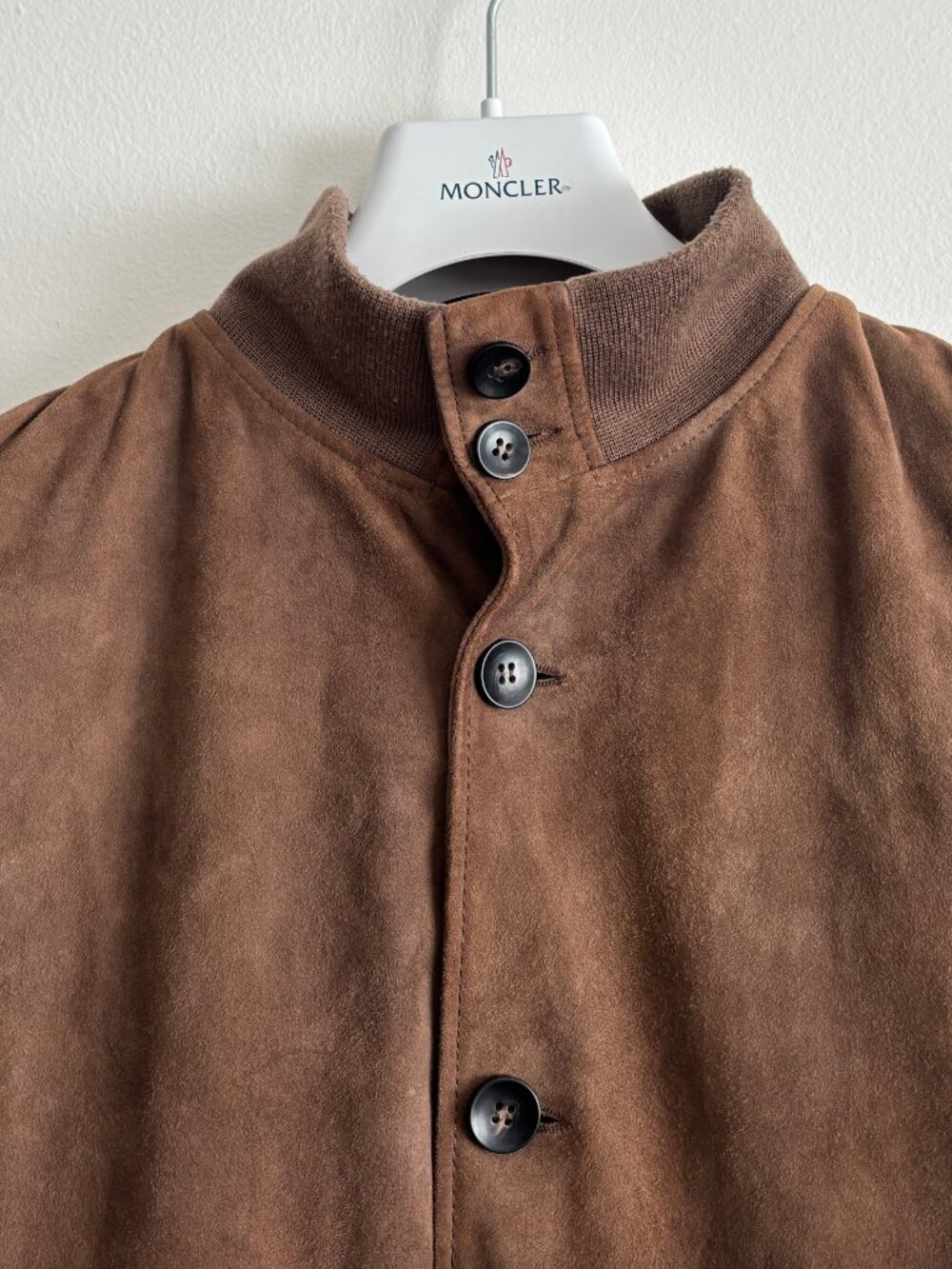 $950 Suitsupply Brown Suede Blouson Valstarino Bomber Jacket - Medium - Picture 2 of 11